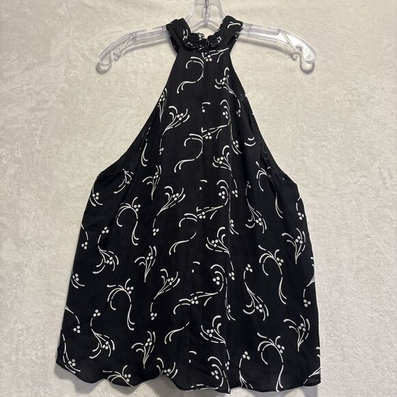 Joie Women's Silk Flowy Sleeveless Mock Neck Blouse Top Cami Suit Career XL - Picture 7 of 15